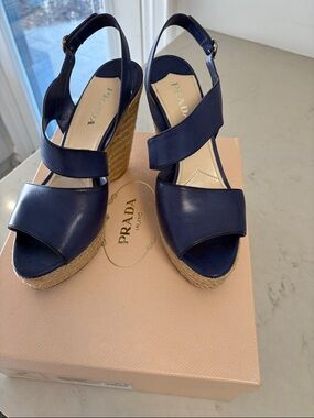 Prada Sandals, colour: Bluette, size: 38